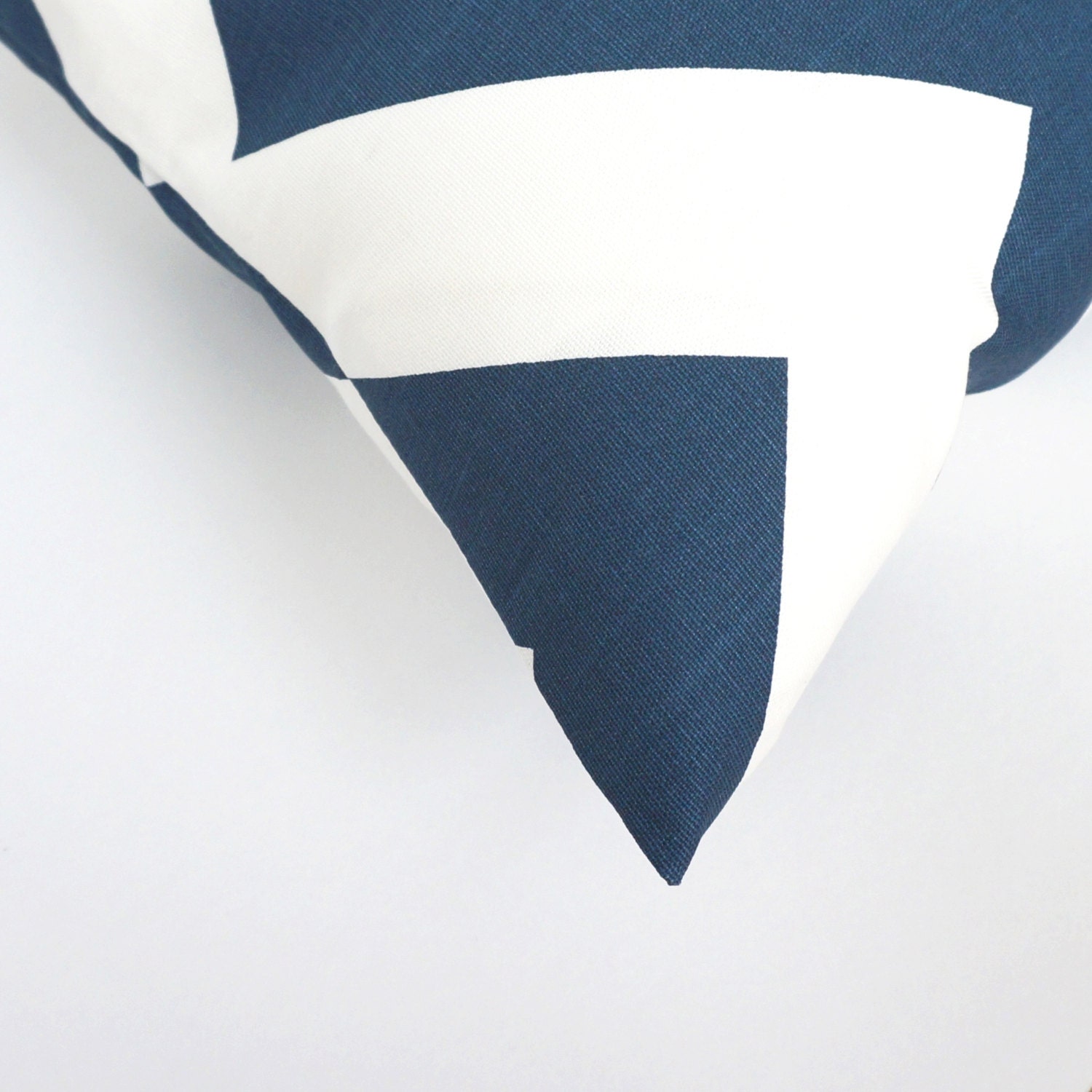 Navy Blue Yellow Pillow Cover Yellow Blue Pillow Nautical Etsy