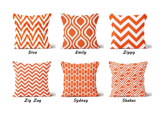 blood orange throw pillows