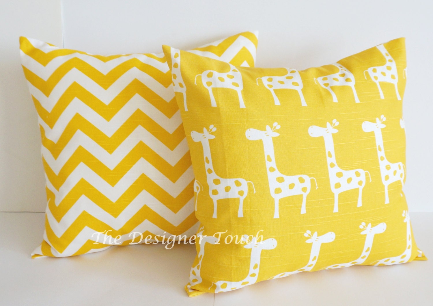 Yellow Throw Pillow Cover.Grey Toss Pillows.Yellow Grey Etsy