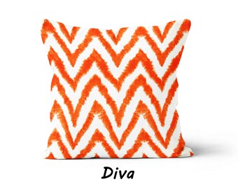 Red Orange Decorative Pillow Covers. Orange and White Throw Pillow. Modern Geometric Pillows. Toss Pillows. Tangelo Accent Pillow. All Sizes