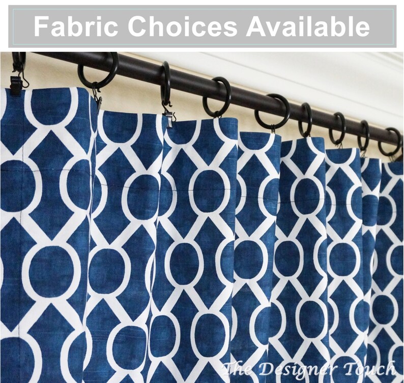 Navy Blue Curtain Nautical Curtain Moroccan Curtain Navy Etsy