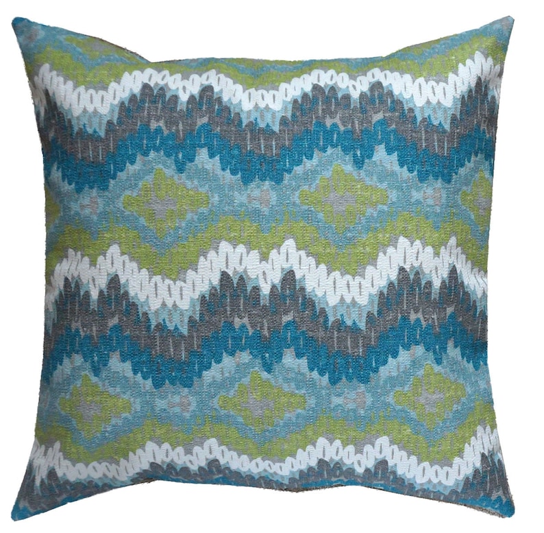 Blue Green Pillow Cover.peacock Pillow.cushion Etsy
