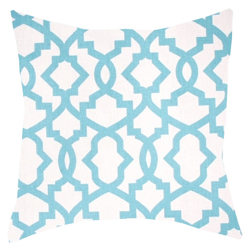 Aqua Pillow Cover.light Blue Throw Pillows.aqua Blue Toss Etsy