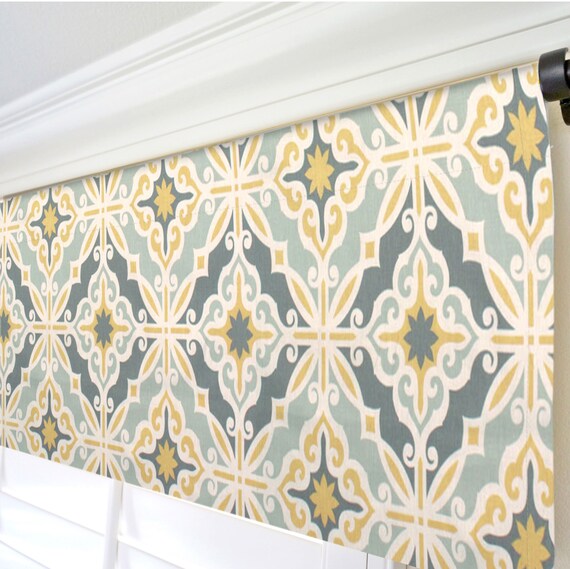 Yellow Gray Window Valance Mustard Grey Kitchen Curtain Curtains