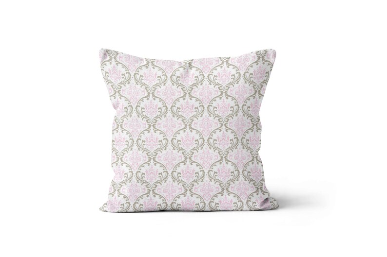 Baby Pink Throw Pillow Cover Pink Taupe Toss Pillow Pink Etsy