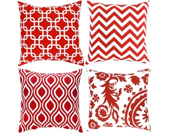 Red Chevron Allure Microfiber Pillow Sham