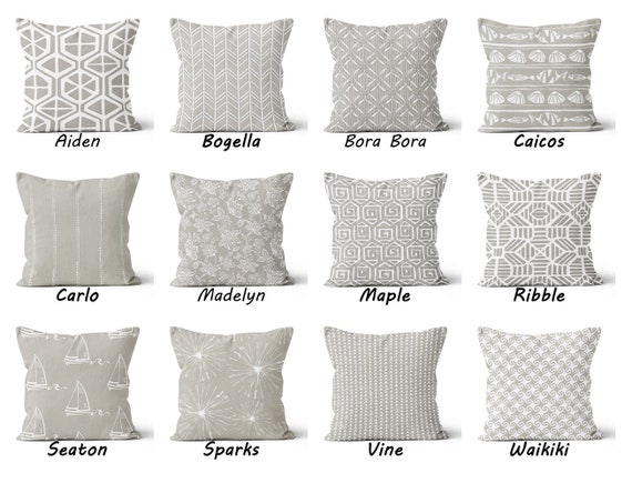 Gray Throw Pillow Cover.TaupeToss French Grey Pillow Cover Decorative