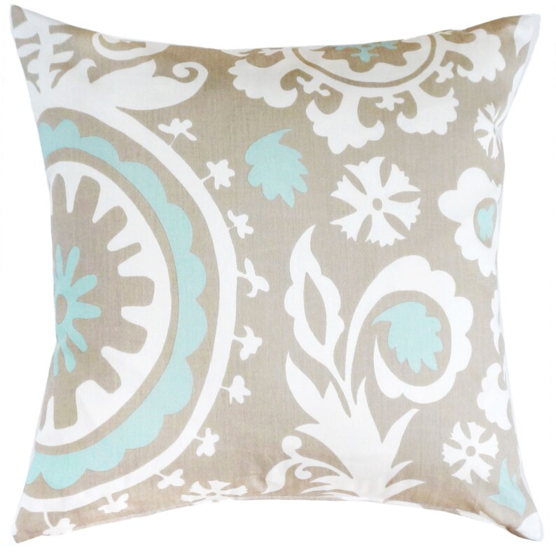 Powder Blue Pillow Covers.taupe Accent Pillows.light Blue Etsy