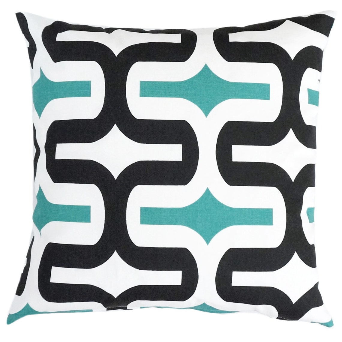 Jade Green Pillow Cover.black Toss Pillows.black White Pillow Etsy