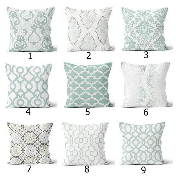 Mint Green Pillows Etsy