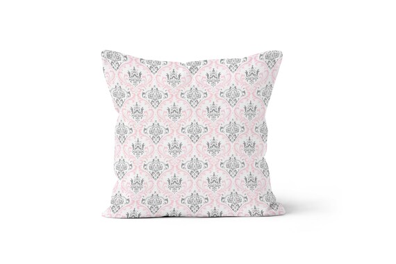 pink and grey pillows