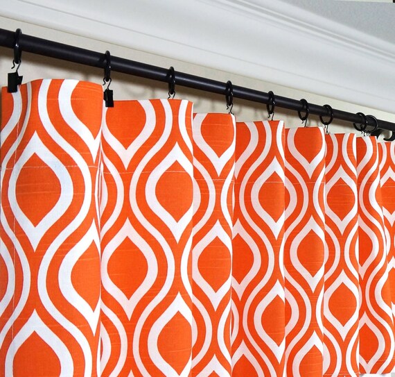 curtains orange