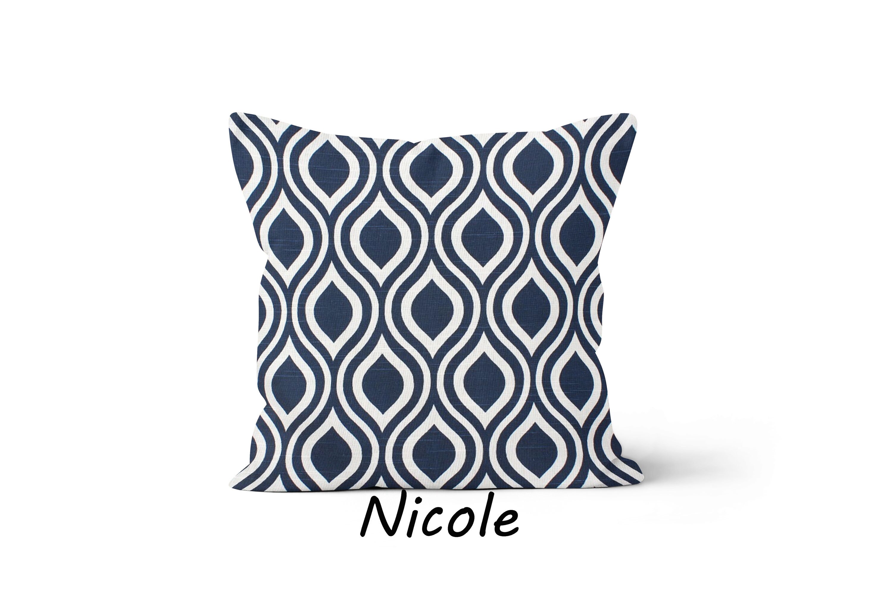 Navy Blue Throw Pillow Cover.dark Blue Toss Pillow.lumbar.blue Etsy