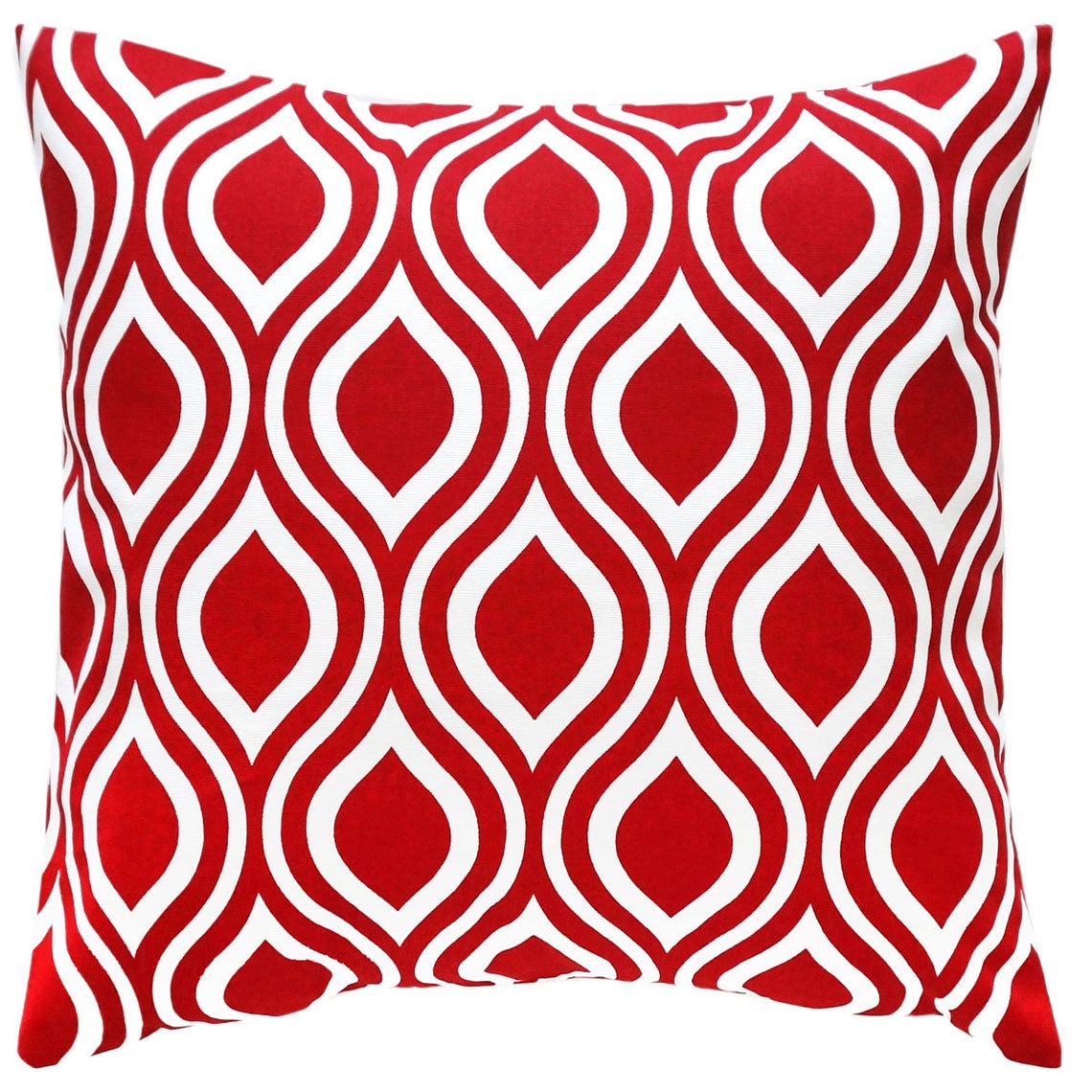 Red Throw Pillow Cover.Dark Blue Toss Pillow.Lumbar.Euro Etsy