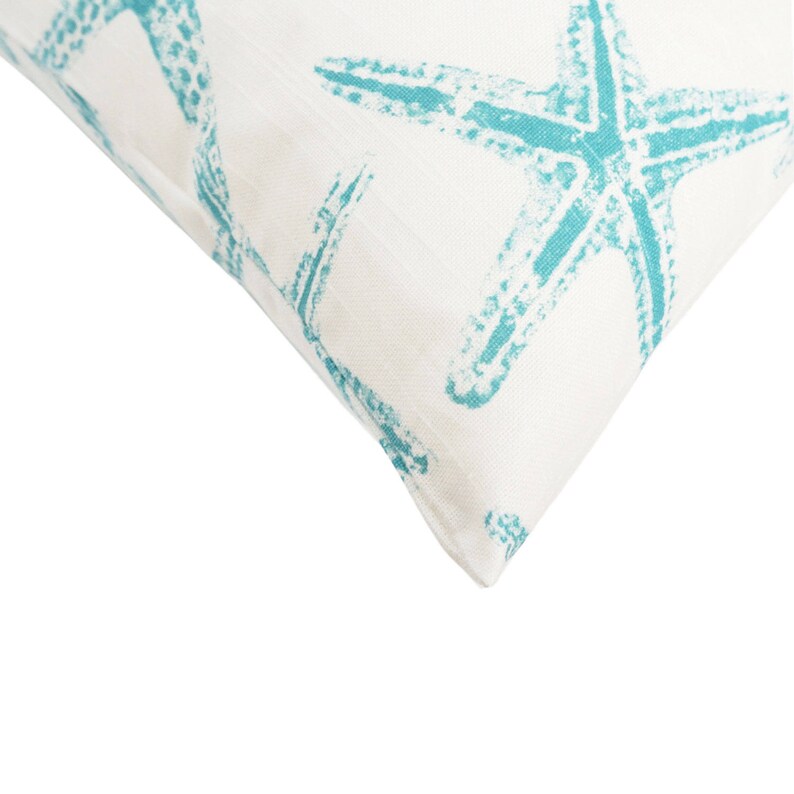 Coastal Blue Pillow Cover Aqua Blue Pillow Aqua Lumbar Euro Etsy