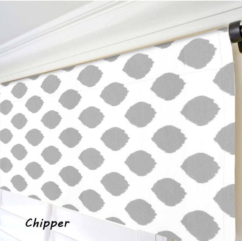 Storm Grey Valances. Gray and White Valance. Gray Window Treatments. Modern Home Decor. Kitchen Valance. Custom Size Valance. Damask Valance Chipper