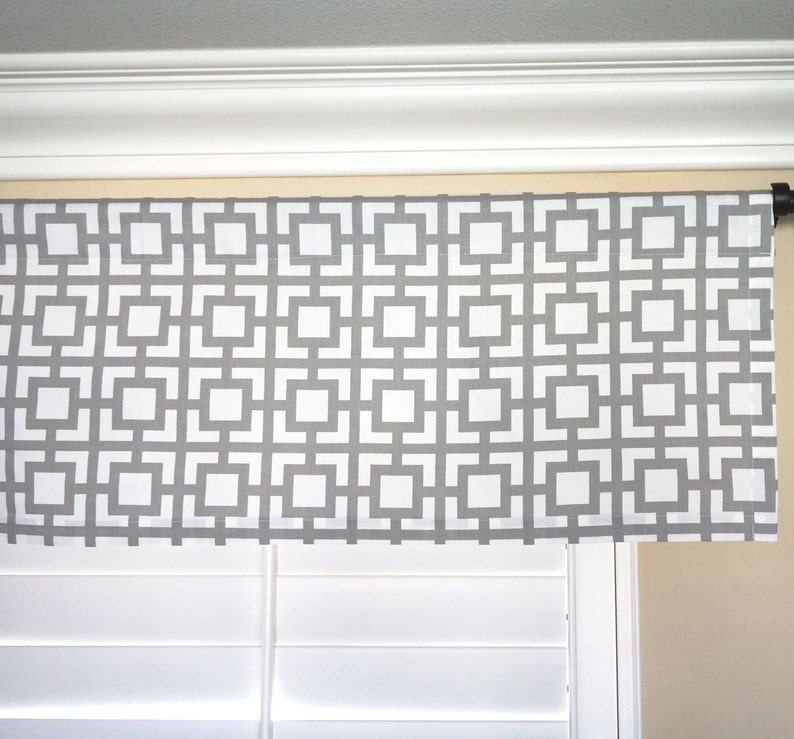 Grey Window Valance.grey Valances.window Treatment Etsy Canada