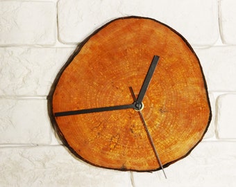 Clock, wall clock, wooden clock, rustic clock, eco friendly clock, handmade clock, gift ideas, unique gift, home decor, wood clock