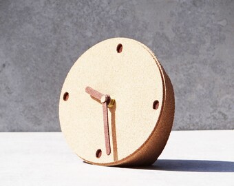 Handmade cork desk clock, birthday gift, unique table clock, clock, gift for dad, cork clock, natural cork gift