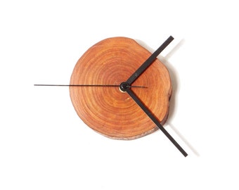 Clock, rustic clock, wall clock, eco friendly clock, wooden clock, small wood clock, birthday gift, groomsmen gift, gift for him