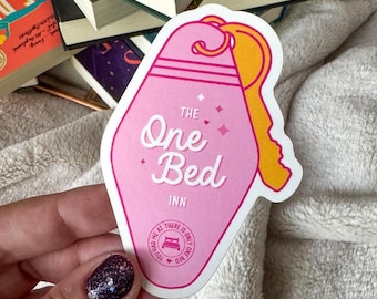 Pegatina con el tropo de la cama única / Adhesivo para Kindle de libro romántico