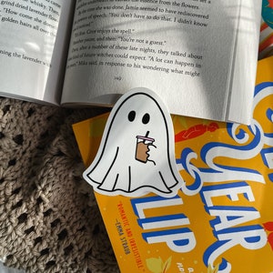 Coffee Ghost Sticker - Iced Coffee Sticker - Spooky Sticker - Vinyl Sticker - Waterproof - Kindle Sticker - 2" x 3"