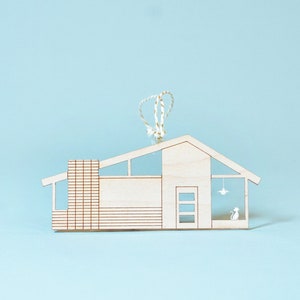 Mid Century Ranch House Ornament