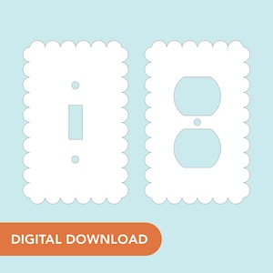 SVG File - Light Switch and Outlet Cover - Ruffled