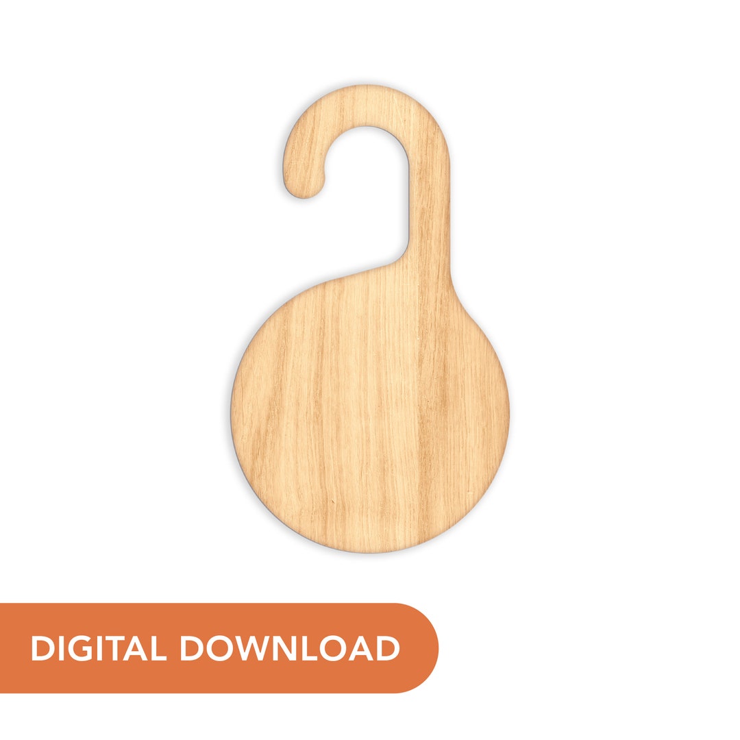SVG File - Customizable Round Door Hanger Template - Etsy