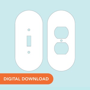 SVG File - Light Switch and Outlet Cover - Oval