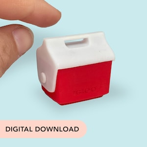 3D Printer STL File - Miniature Cooler - 12-scale dollhouse