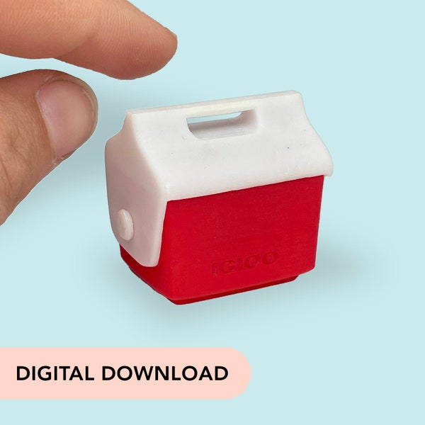 3D Drucker STL Datei - Miniatur Igloo-Stil Playmate Cooler - 12 Maßstab Puppenhaus