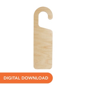 Laser Cutter SVG File - Door Hanger Template