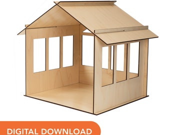 Laser Cutter SVG File - Miniature - 12-scale Modern Dollhouse