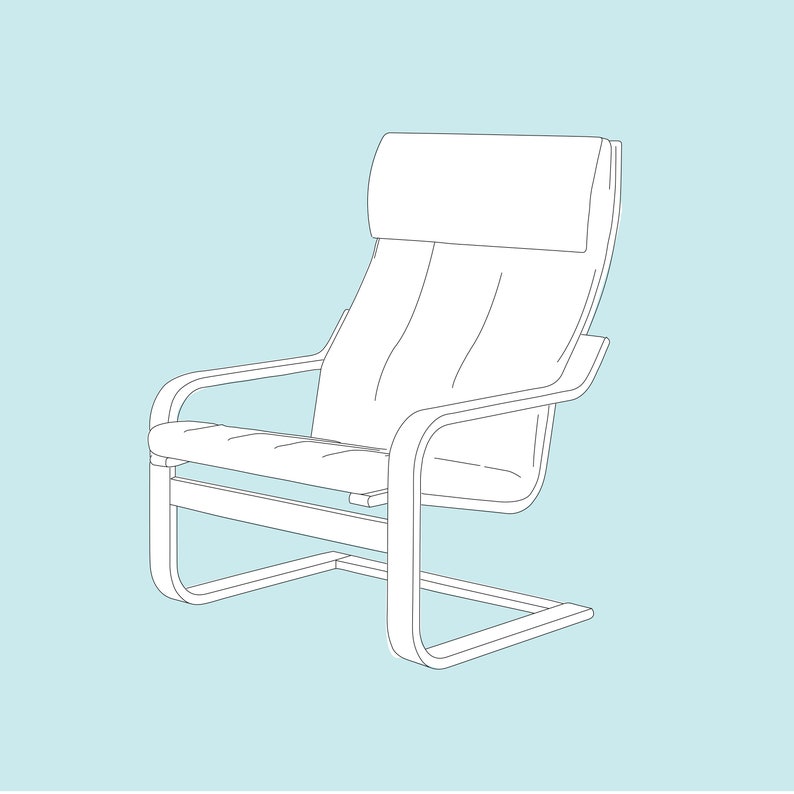 Laser Cutter SVG File Miniature Dollhouse Ikea Poang Chair Etsy Canada