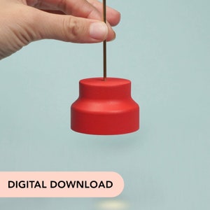 3D Printer STL File - Miniature Mid Century Modern Bumlings Pendant Light - 12scale dollhouse