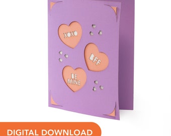 SVG-bestand - Valentijnsdagkaart "Conversation Hearts".