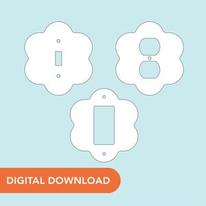 SVG File - Light Switch and Outlet Cover Set - Flower