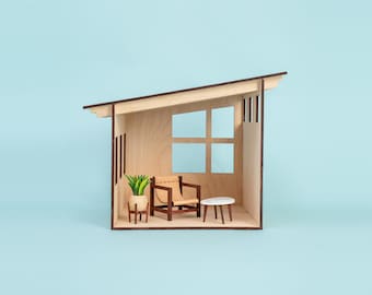 Modern Dollhouse kit - The Mill Valley, 1:12 scale