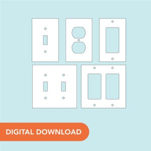 SVG File - Light Switch and Outlet Cover Set - Rectangular