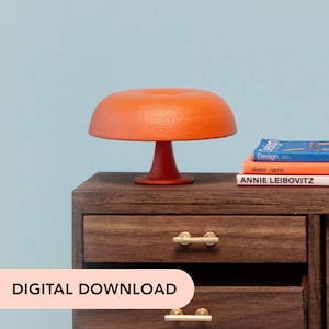 Archivo STL de impresora 3D - Lámpara de mesa Artemide Nesso en miniatura - casa de muñecas a escala 12