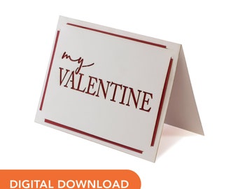 SVG File - "My Valentine" Valentine's Day Card