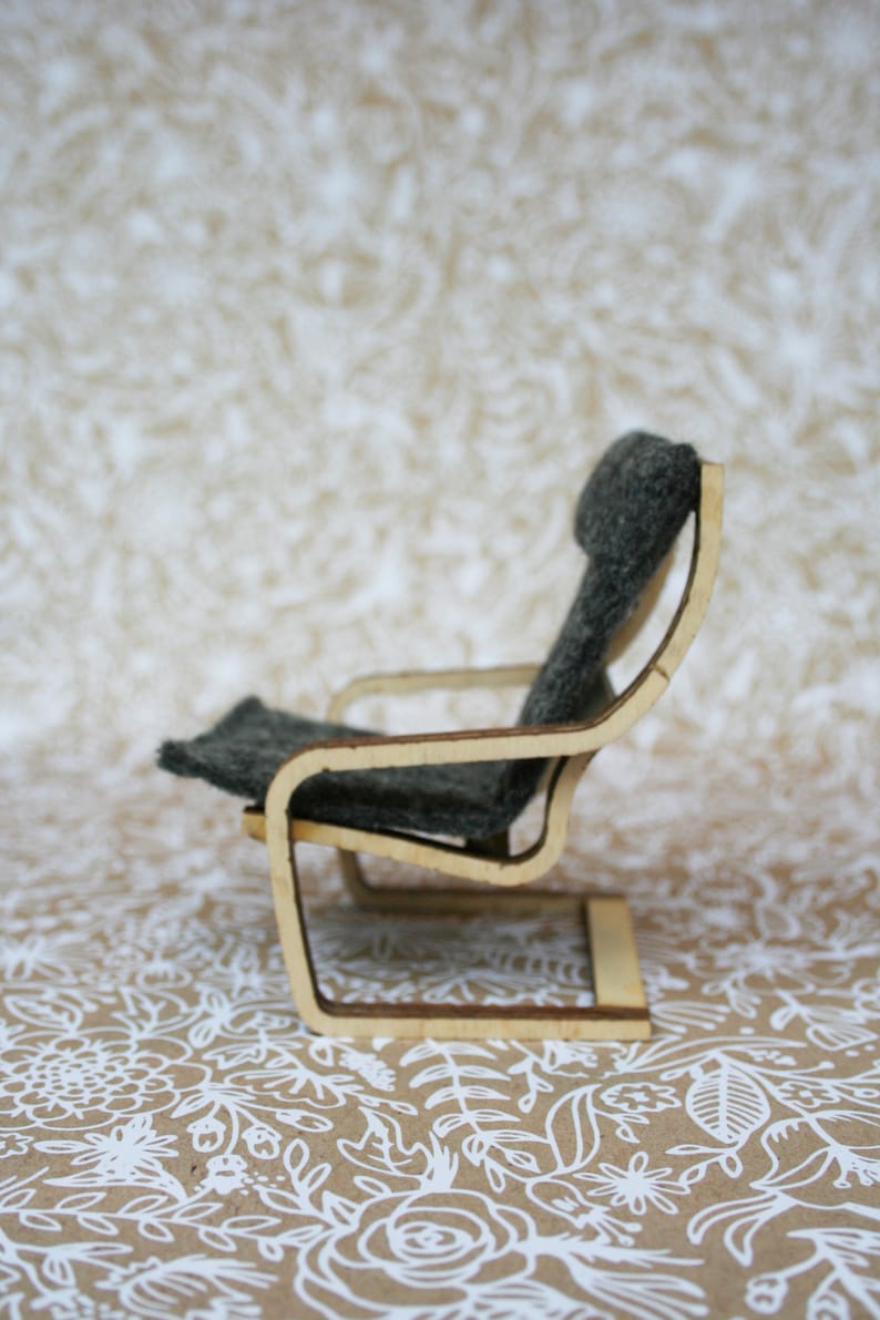 Laser Cutter SVG File Miniature Dollhouse Ikea Poang Chair Etsy Canada