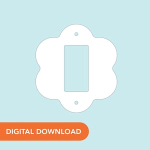SVG File - Single Rocker Switch Plate Cover - Flower