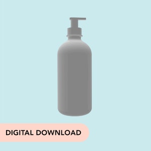 3D Printer STL File - Miniature Soap Pump bottle - 12scale dollhouse