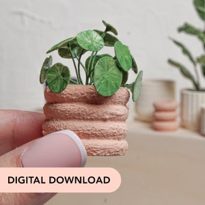 3D Printer STL File - Miniature Dollhouse Planter 3