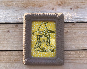 Spellbound Witch Framed Embroidery
