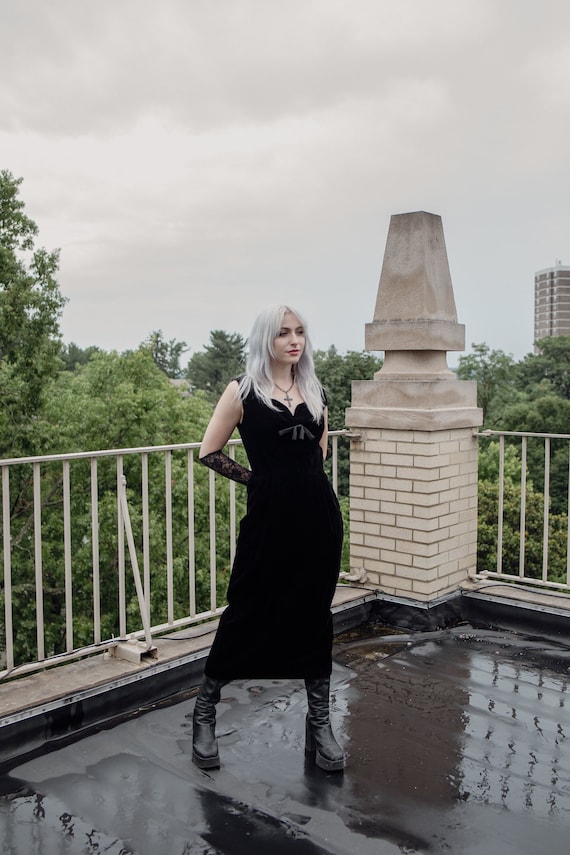 Rembrandt Black Velvet Cocktail Dress