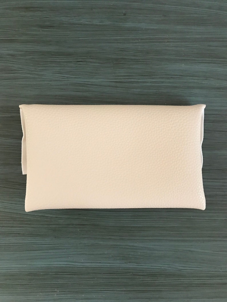 White Vegan Leather Punk Date Night Clutch image 2