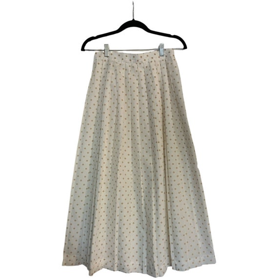 White and Gold Polka Dot Skirt - image 4